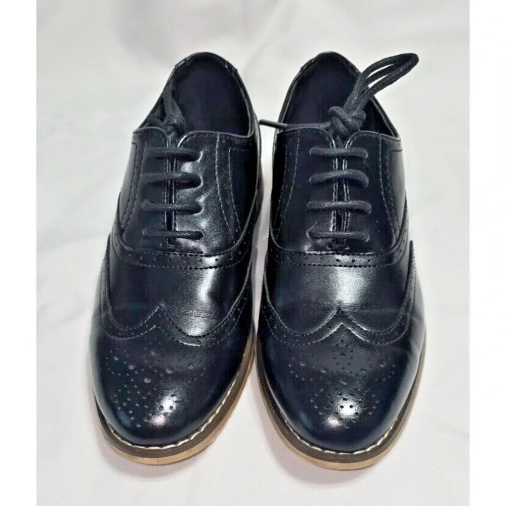 stacy adams boys dunbar wing tip brogue shoes size‎ 12m